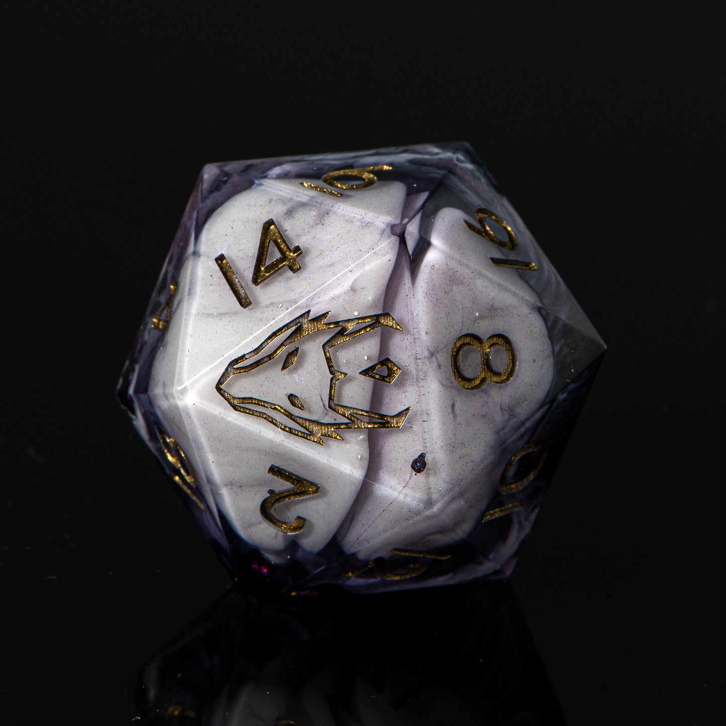 Explosion (33mm chonk) /Signature Concept: Artistic Design Service & Handmade DnD Dice