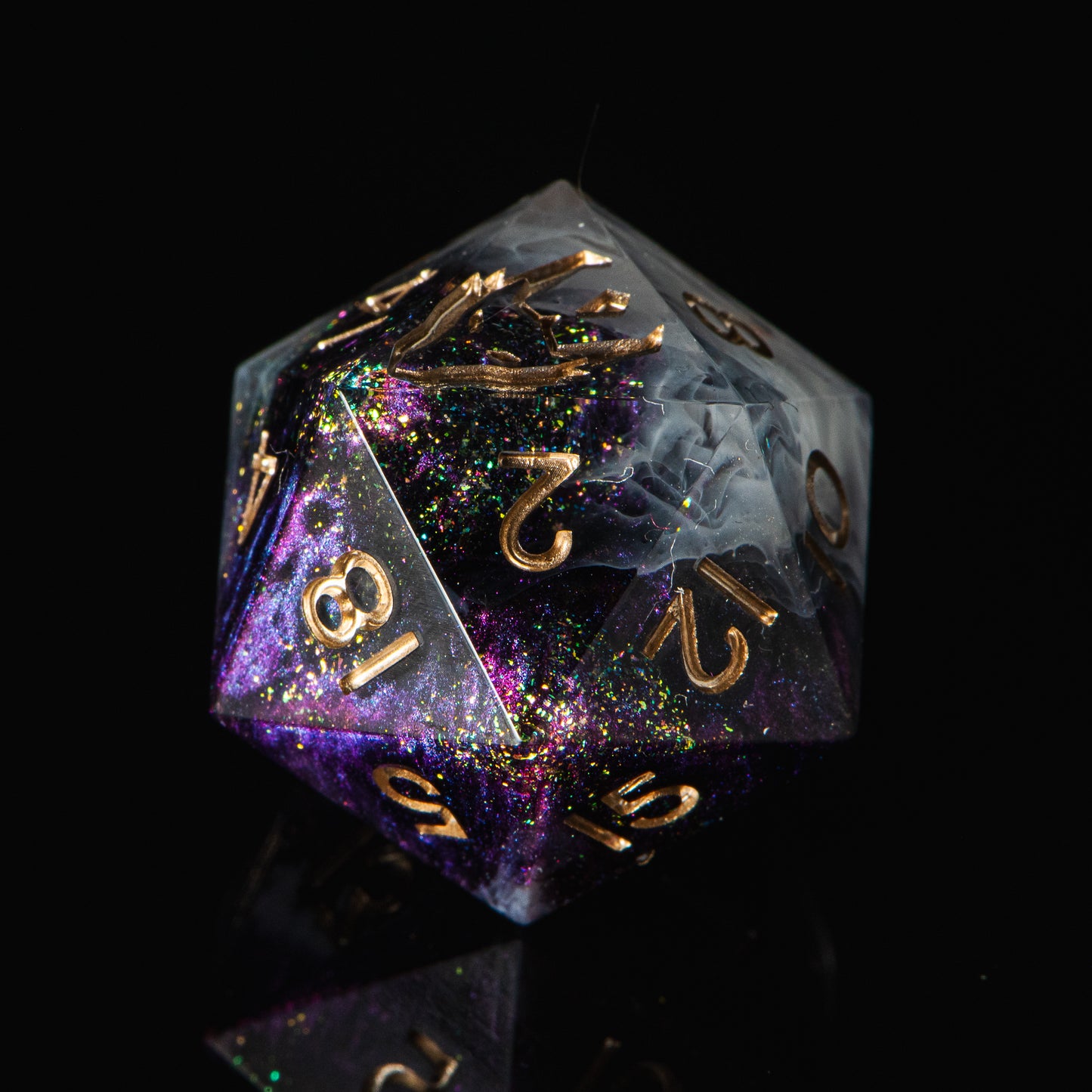Disco Inferno (d20) /Signature Concept: Artistic Design Service & Handmade DnD Dice