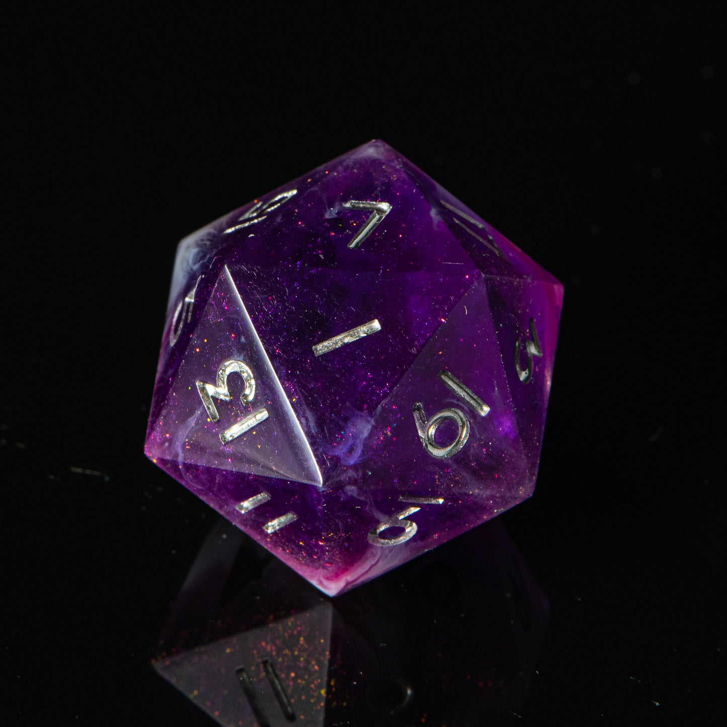 Magical Confetti (d20) /Signature Concept: Artistic Design Service & Handmade DnD Dice