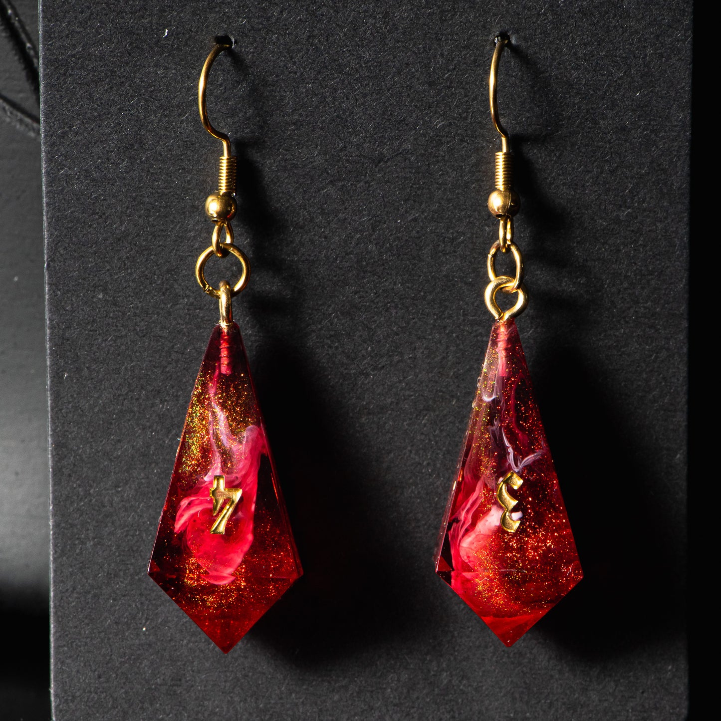 Frozen Inferno (Earrings) /Signature Concept: Artistic Design Service & Handmade Jewelry