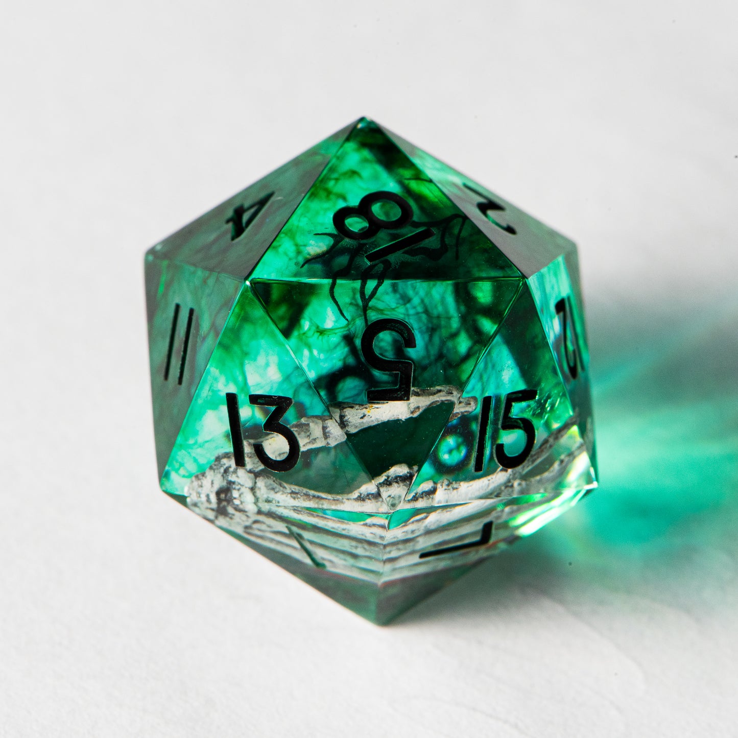 Necrotic Touch (miniature d20)