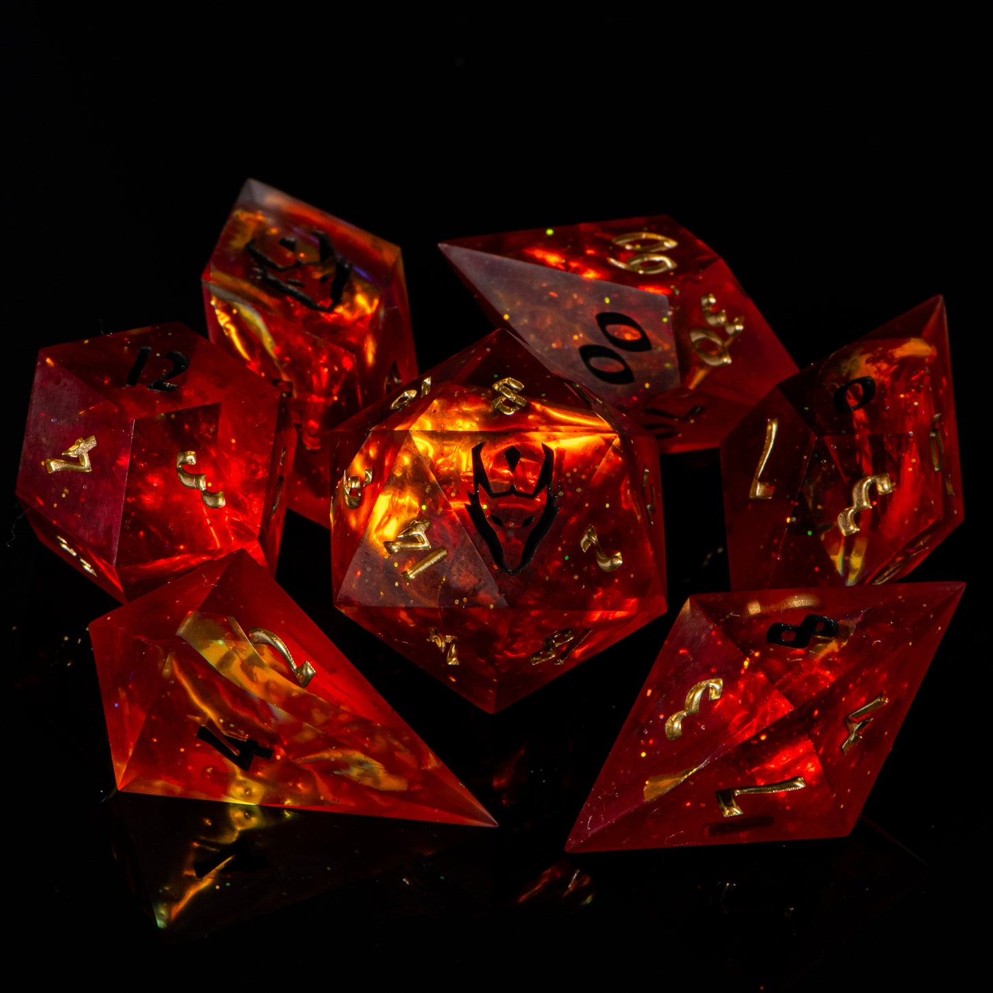 I Cast Fireball (matte pre-order)  /Signature Concept: Artistic Design Service & Handmade DnD Dice