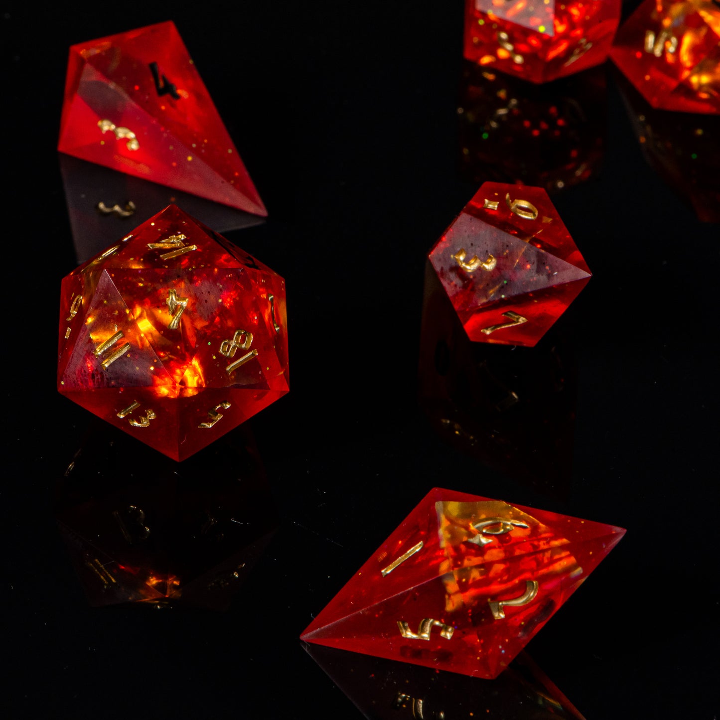 I Cast Fireball (matte pre-order)  /Signature Concept: Artistic Design Service & Handmade DnD Dice