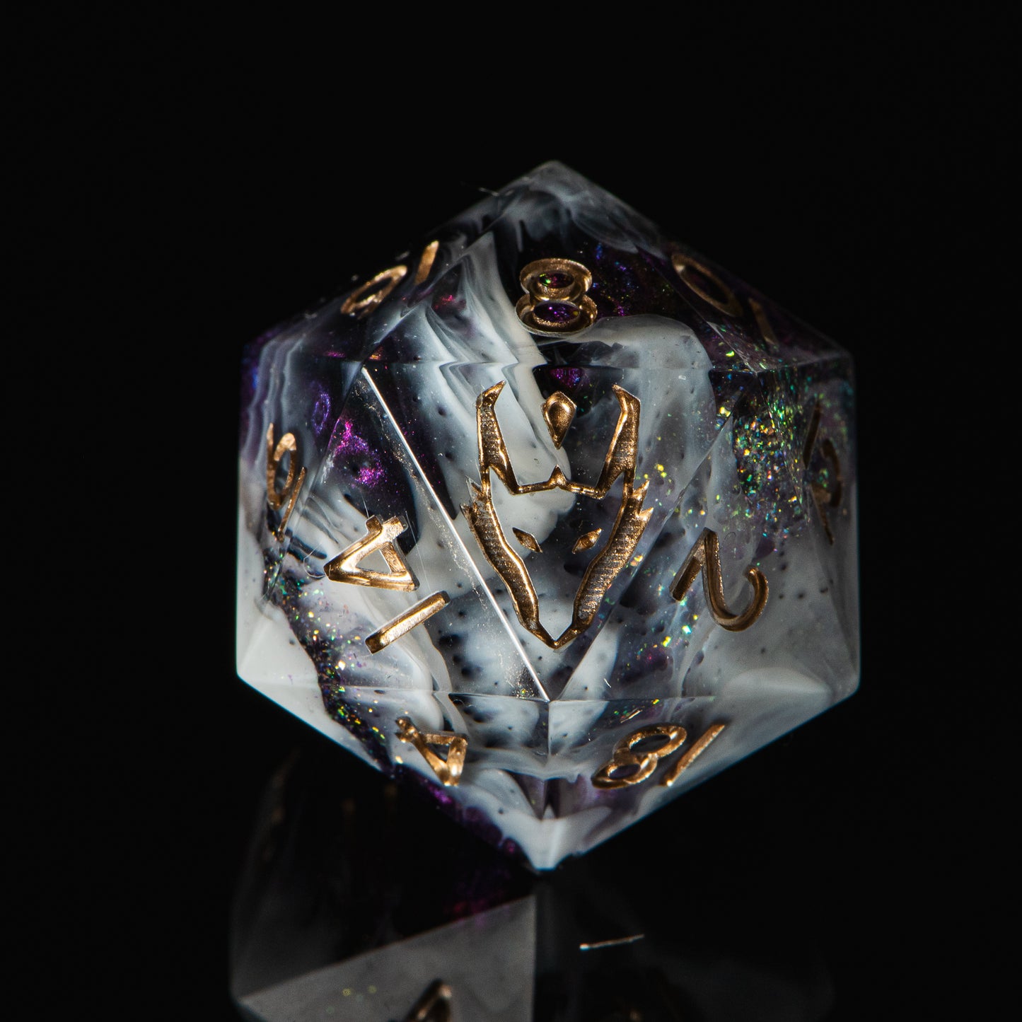 Disco Inferno (d20) /Signature Concept: Artistic Design Service & Handmade DnD Dice