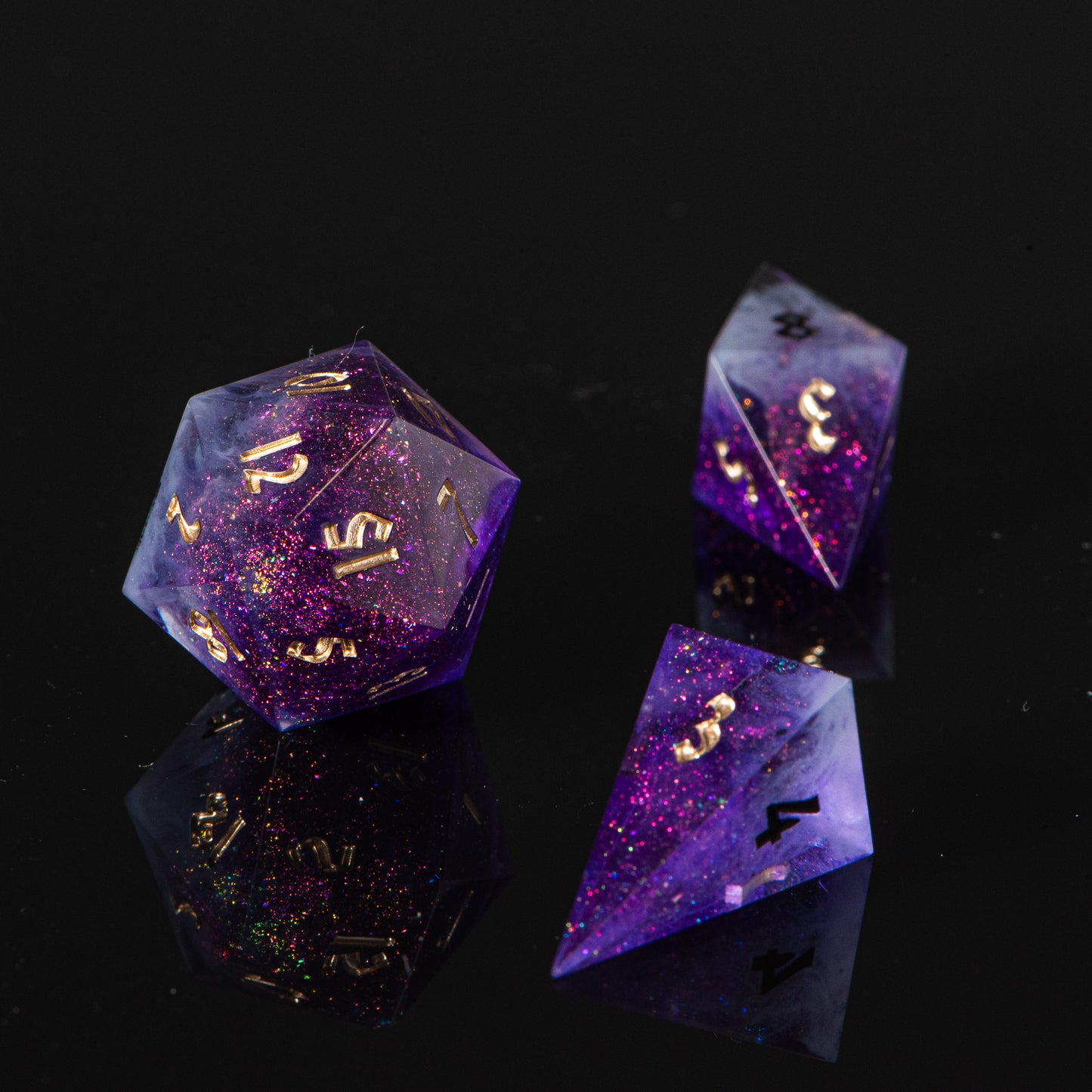 Prismatic Fog (Glow in Dark) /Signature Concept: Artistic Design Service & Handmade DnD Dice