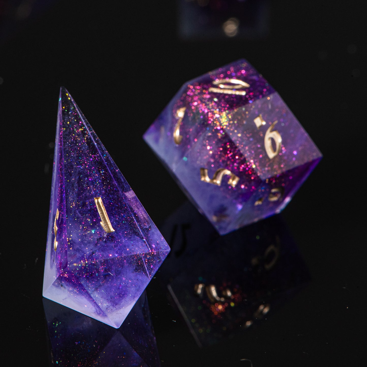 Prismatic Fog (Glow in Dark) /Signature Concept: Artistic Design Service & Handmade DnD Dice