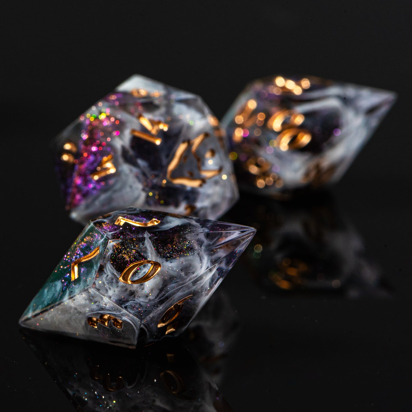 Cosmic Forest /Signature Concept: Artistic Design Service & Handmade DnD Dice