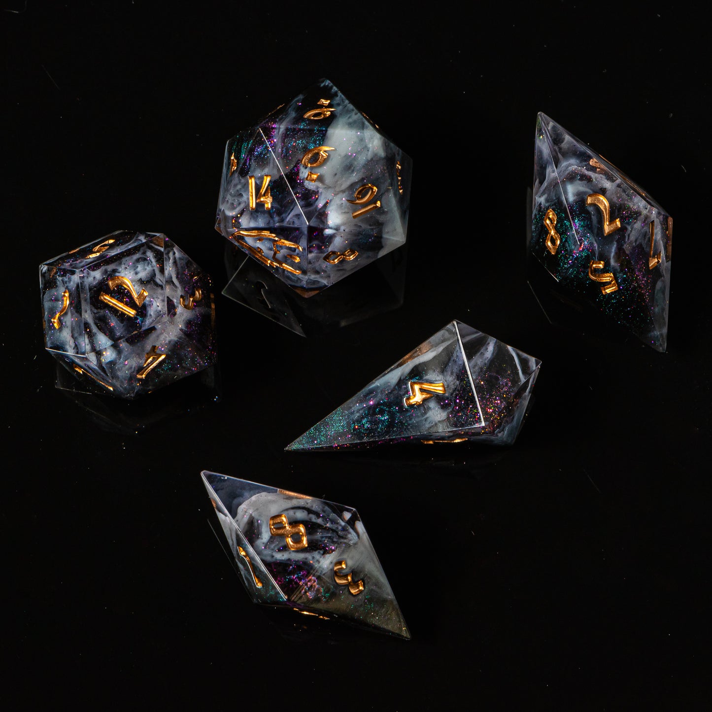 Cosmic Forest /Signature Concept: Artistic Design Service & Handmade DnD Dice