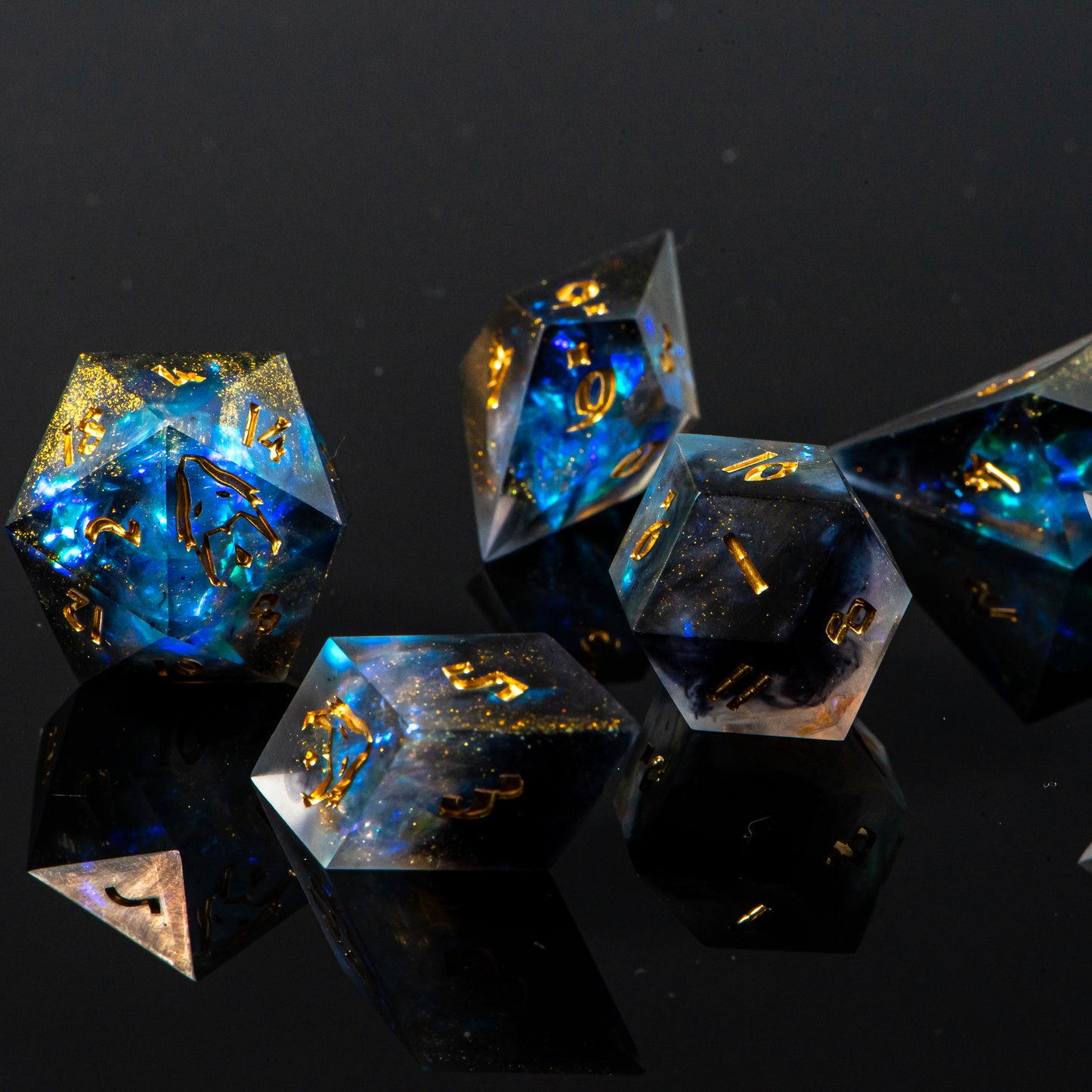 Matte Galaxy /Signature Concept: Artistic Design Service & Handmade DnD Dice