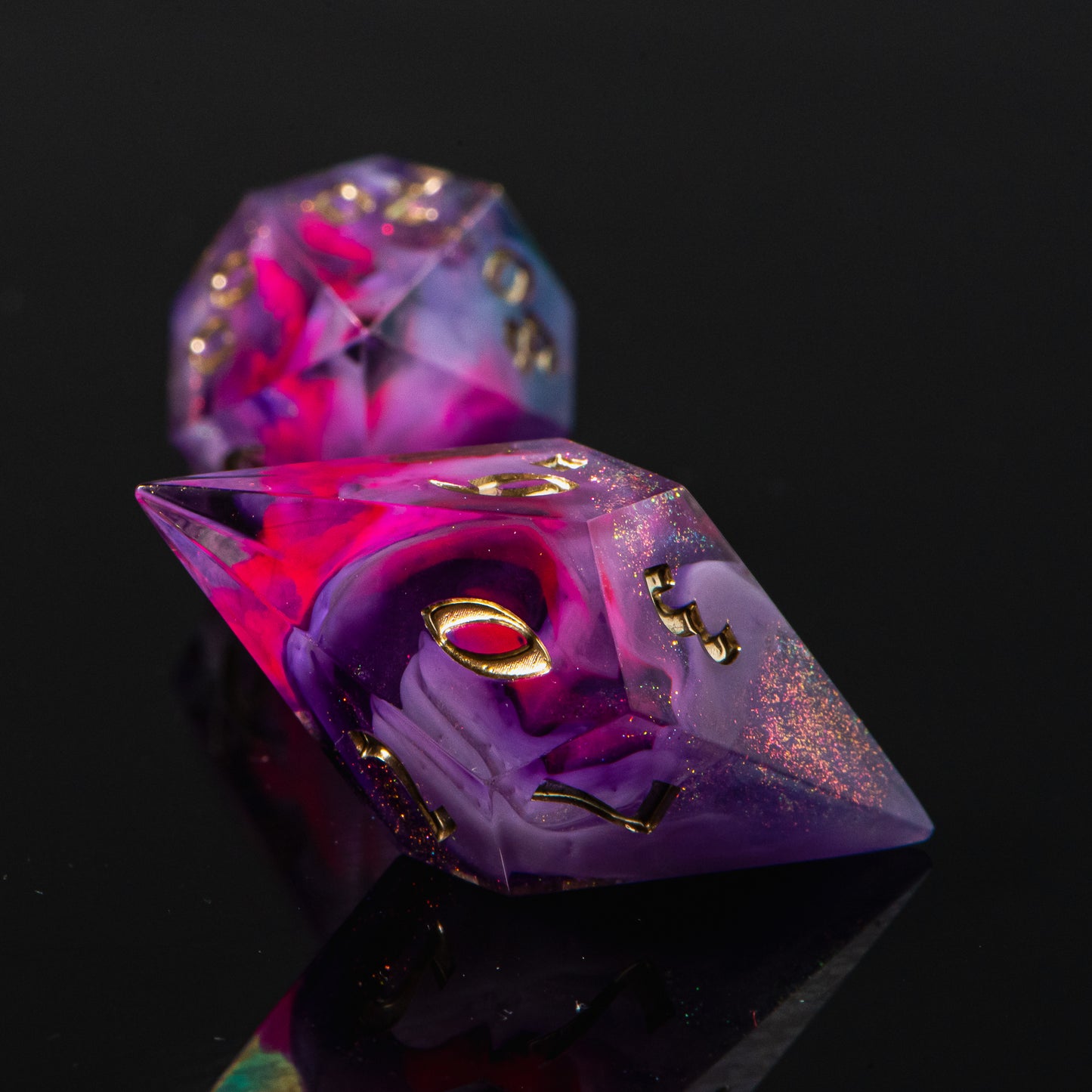 Jinxed (UV reactive) /Signature Concept: Artistic Design Service & Handmade DnD Dice