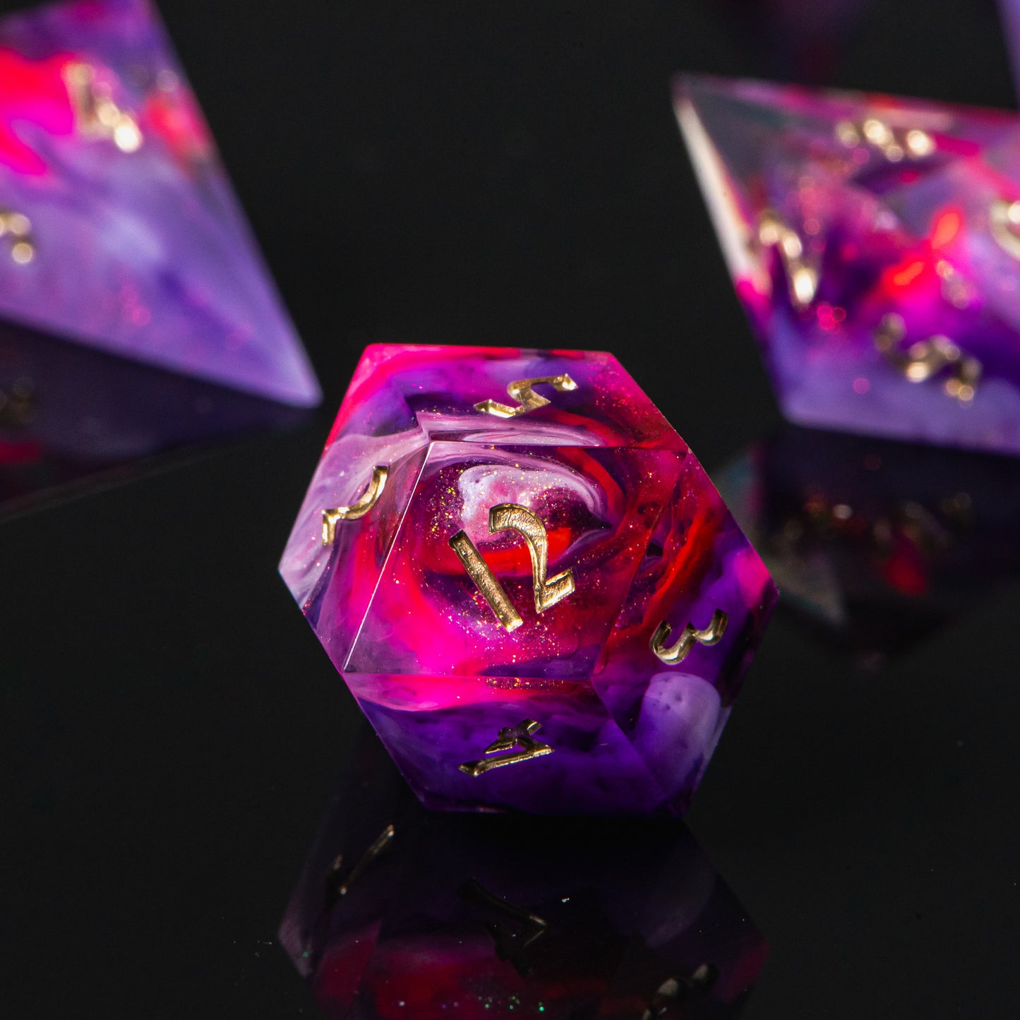 Jinxed (UV reactive) /Signature Concept: Artistic Design Service & Handmade DnD Dice