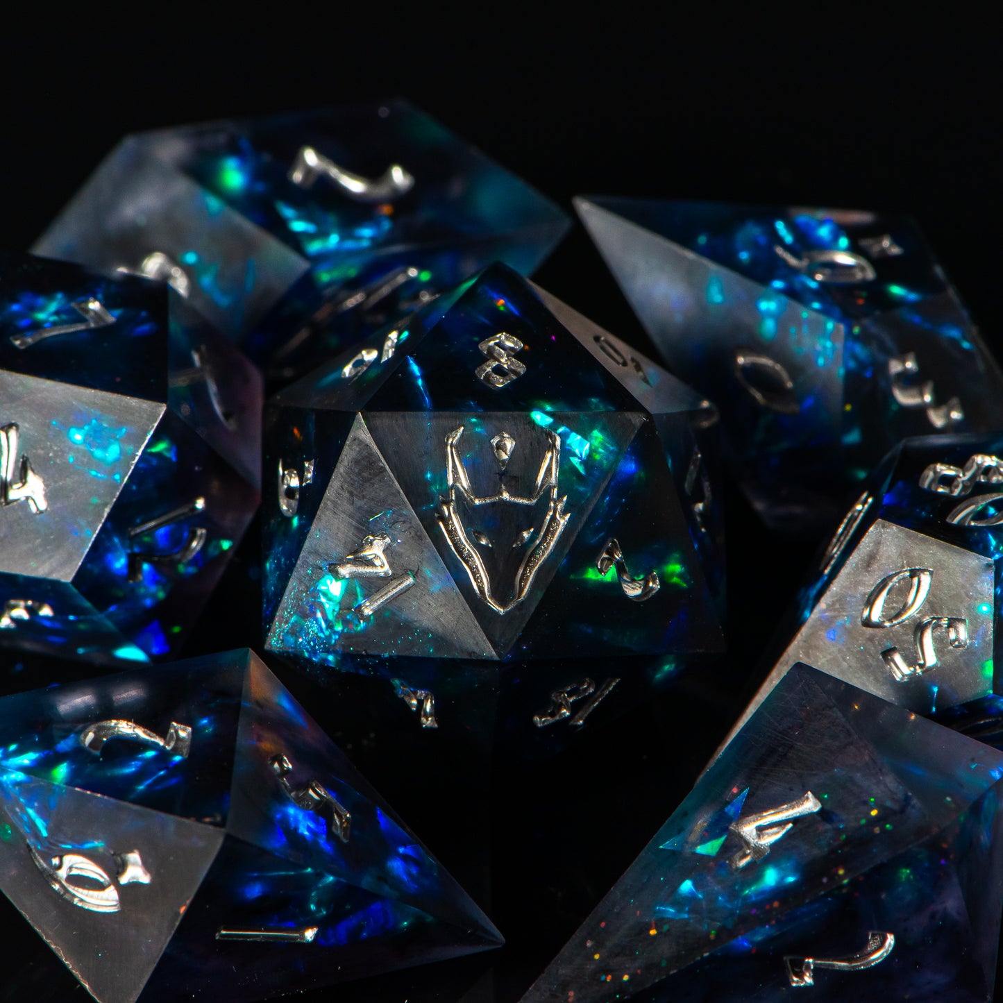Frozen Spell (Matte) /Signature Concept: Artistic Design Service & Handmade DnD Dice