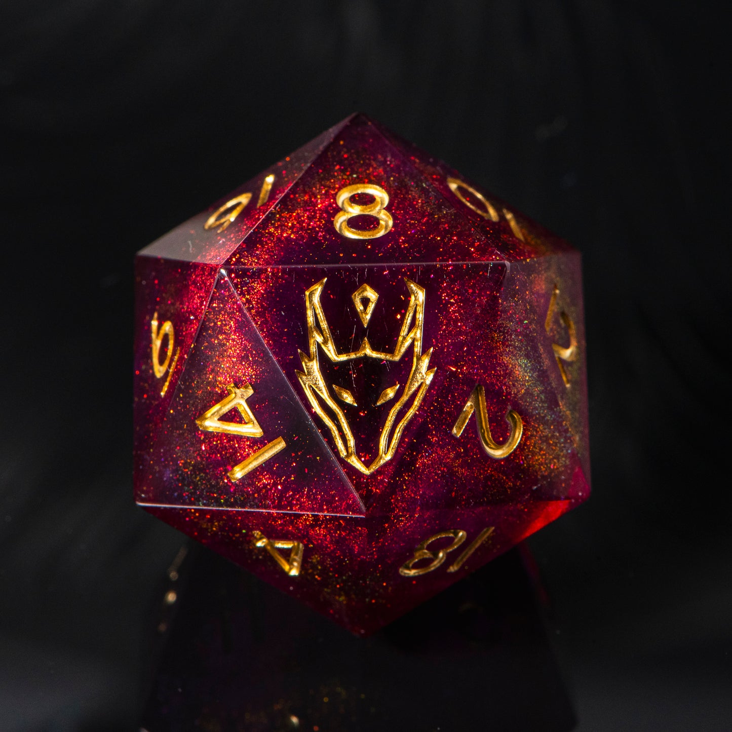 Cherry Portal (33mm chonk) /Signature Concept: Artistic Design Service & Handmade DnD Dice