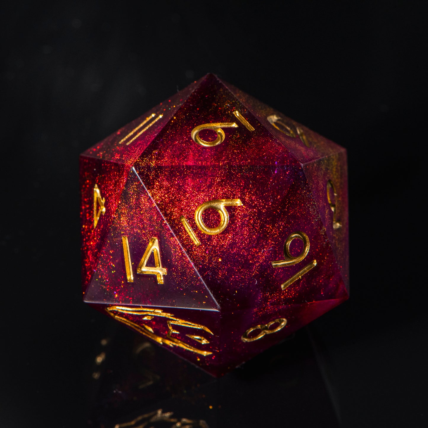 Cherry Portal (33mm chonk) /Signature Concept: Artistic Design Service & Handmade DnD Dice