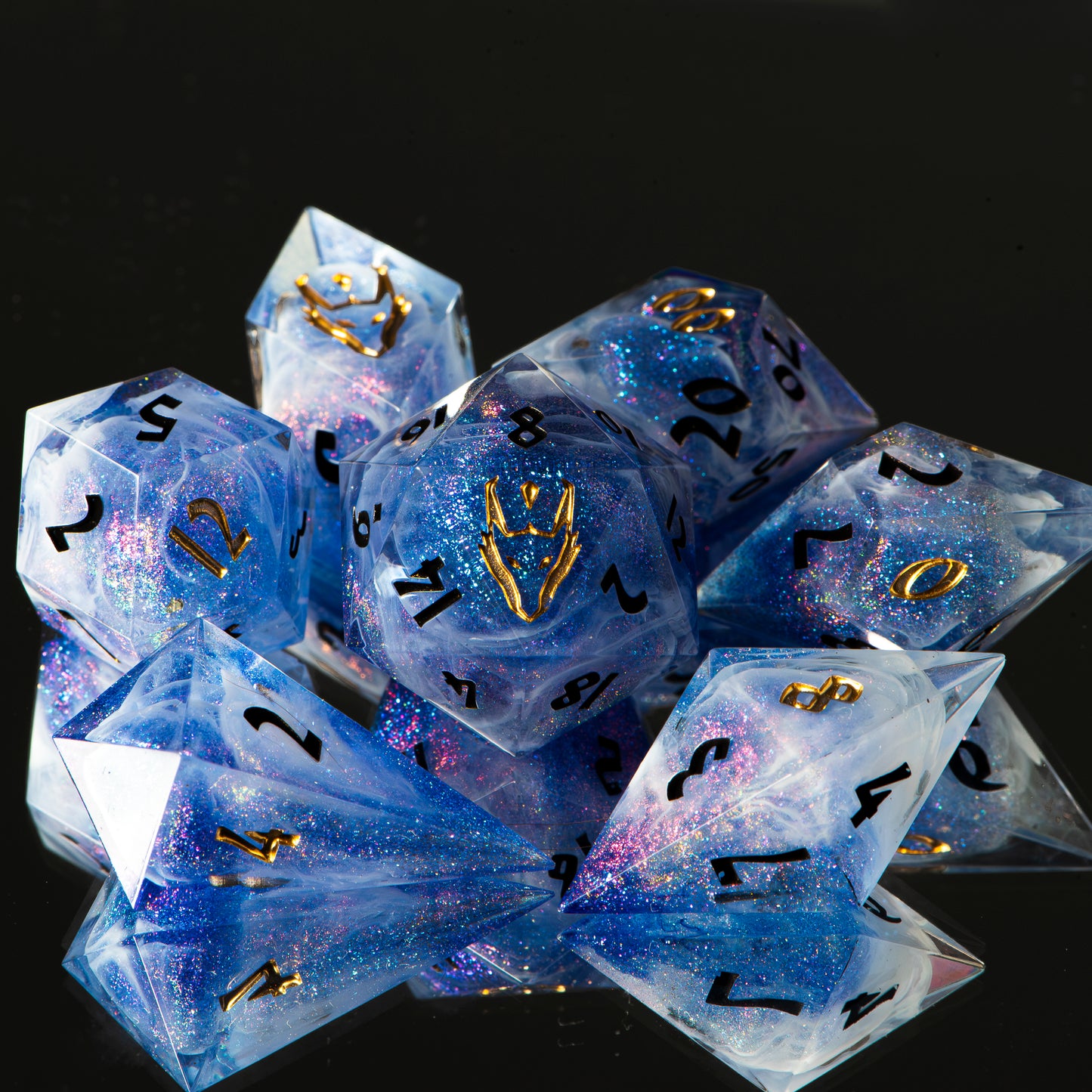 Glitter Vortex /Signature Concept: Artistic Design Service & Handmade DnD Dice
