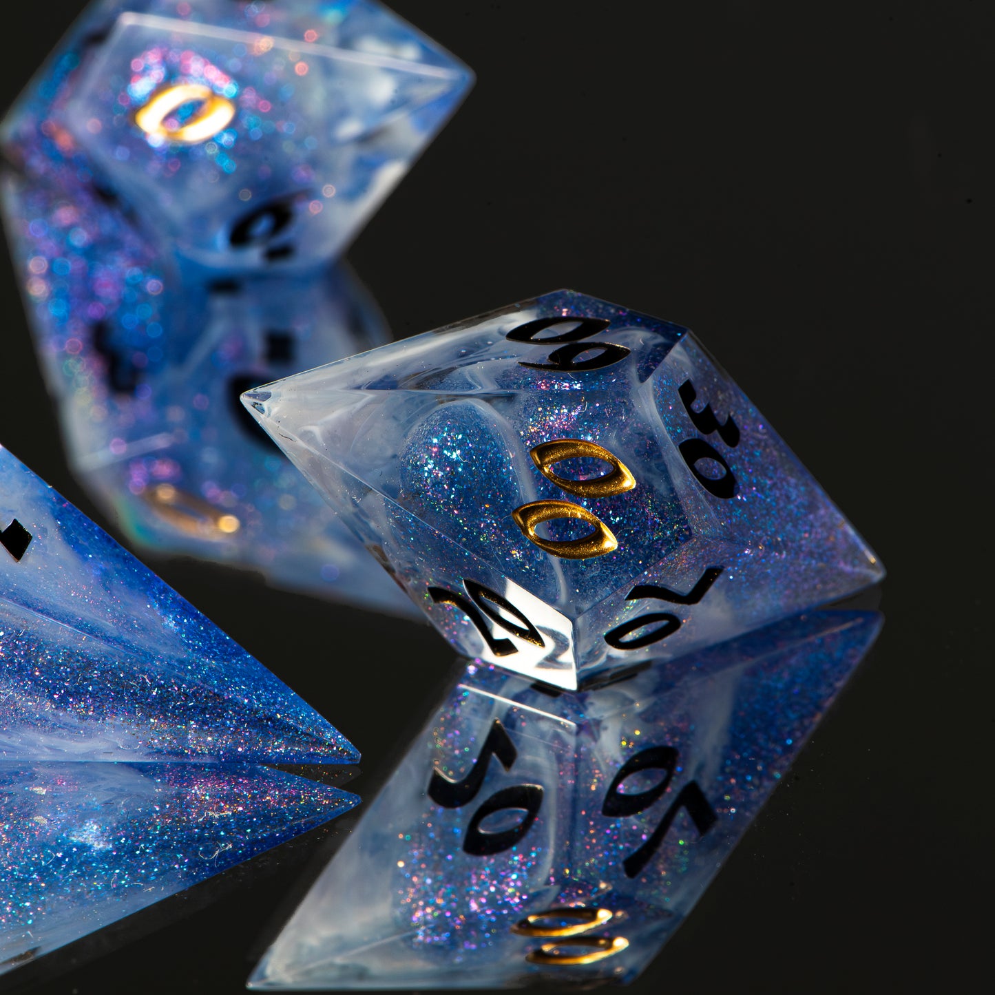 Glitter Vortex /Signature Concept: Artistic Design Service & Handmade DnD Dice