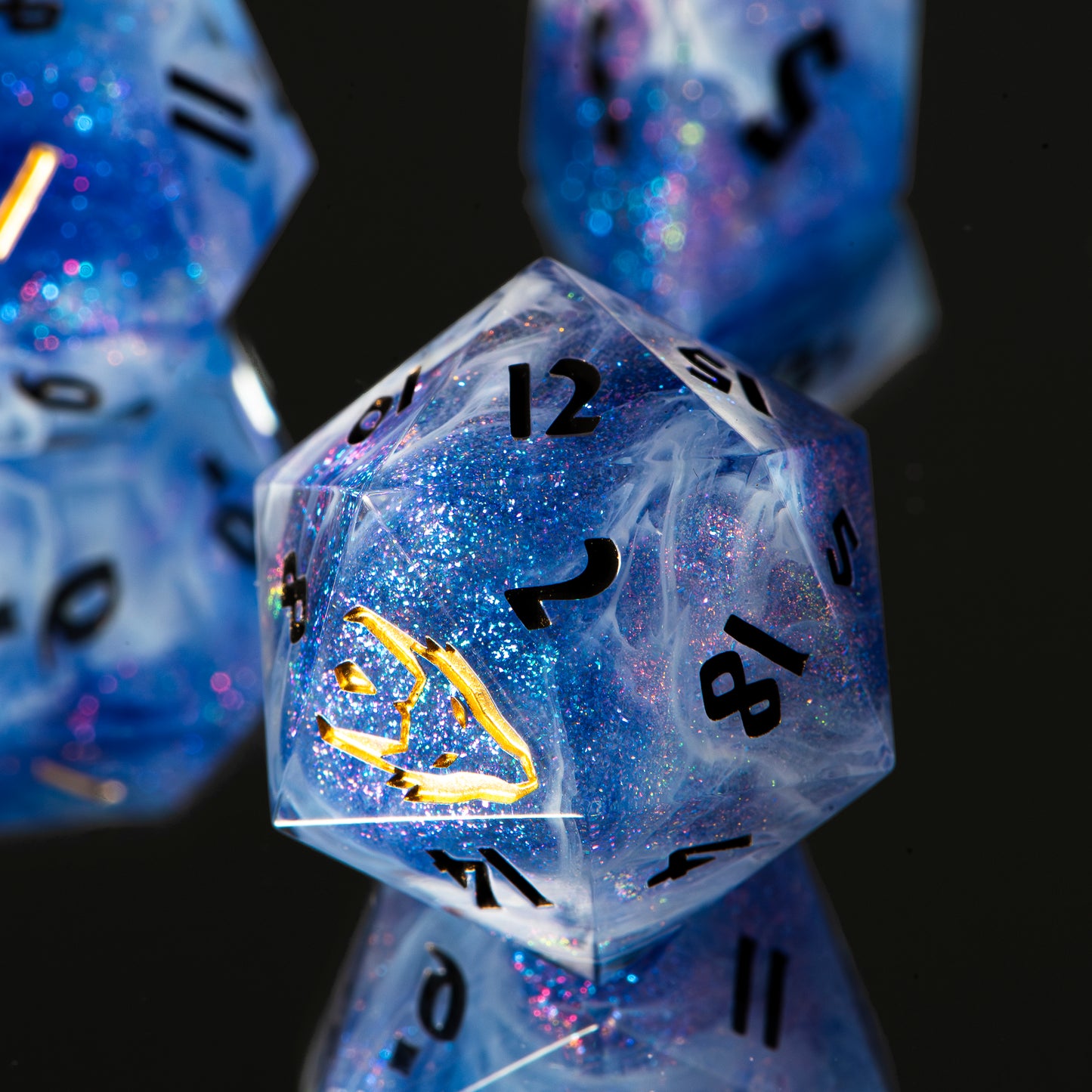 Glitter Vortex /Signature Concept: Artistic Design Service & Handmade DnD Dice