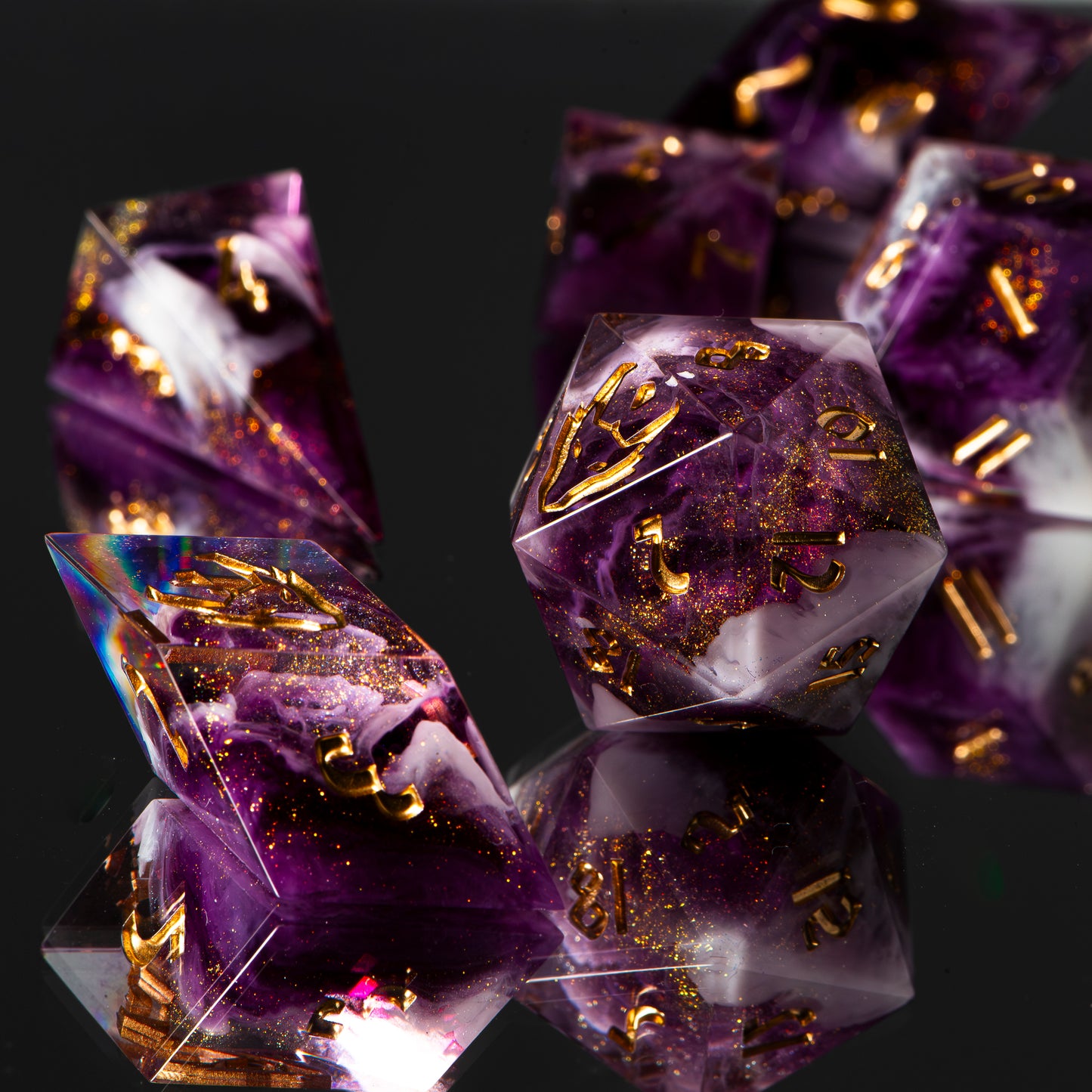 Rose Galaxy /Signature Concept: Artistic Design Service & Handmade DnD Dice