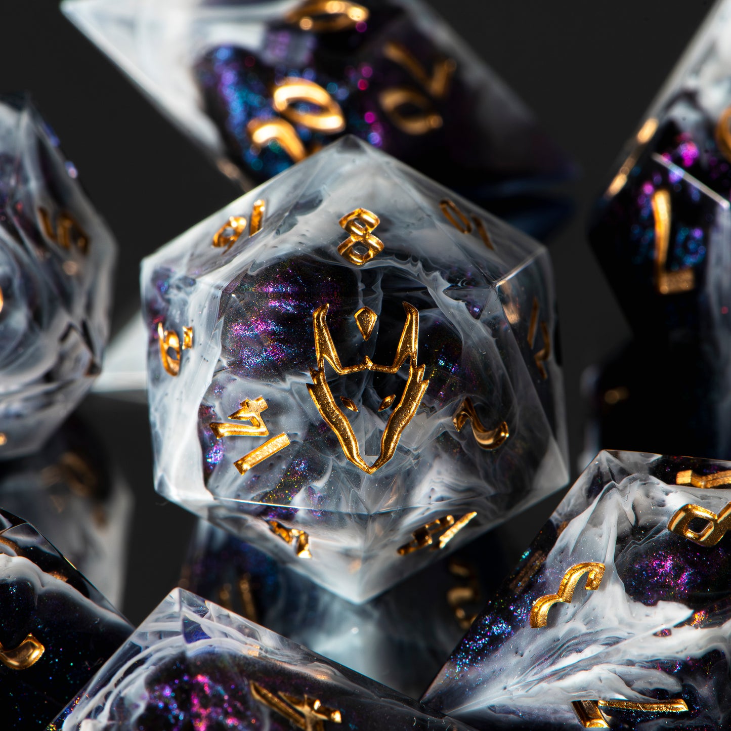 Nights Wrapped in Veil /Signature Concept: Artistic Design Service & Handmade DnD Dice