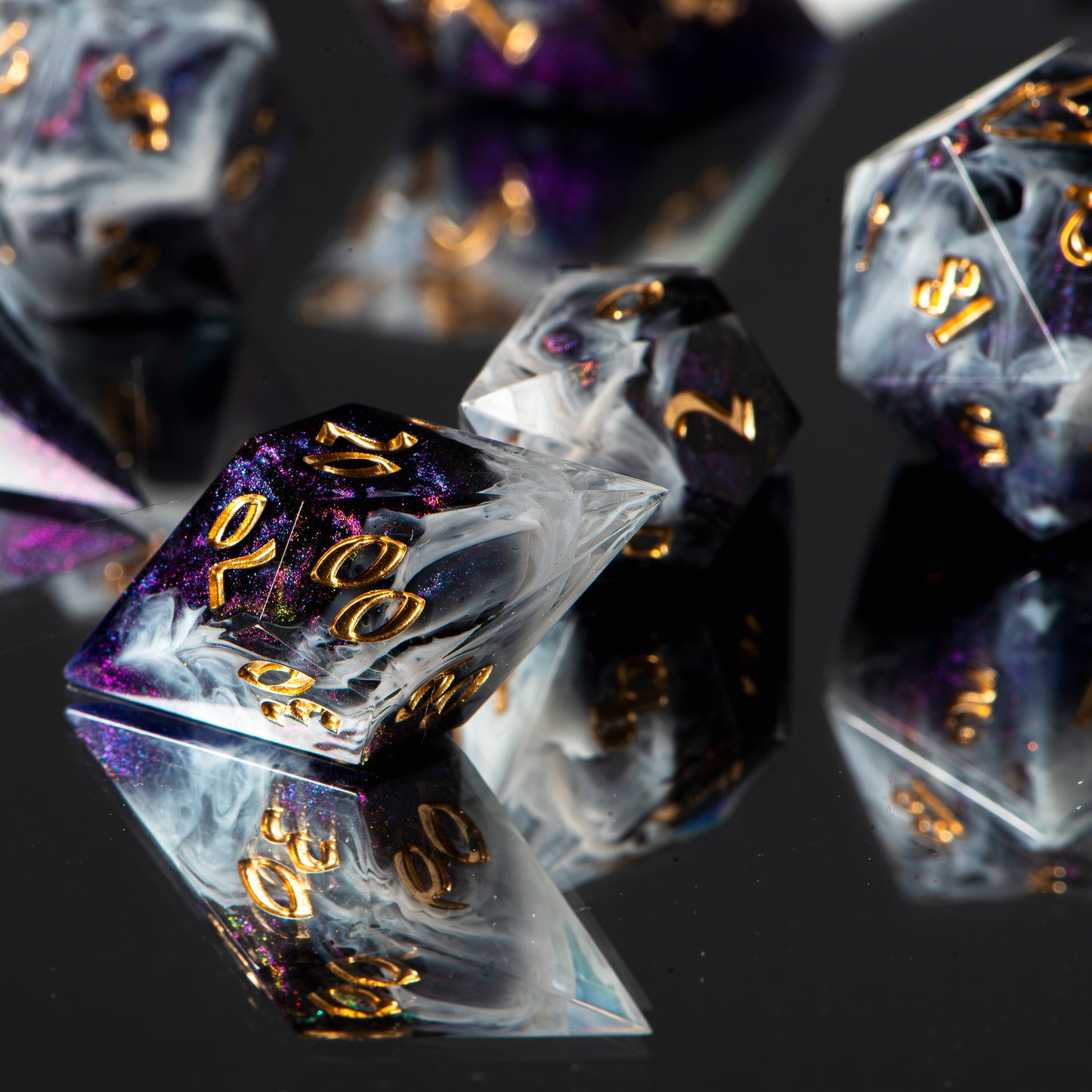Nights Wrapped in Veil /Signature Concept: Artistic Design Service & Handmade DnD Dice