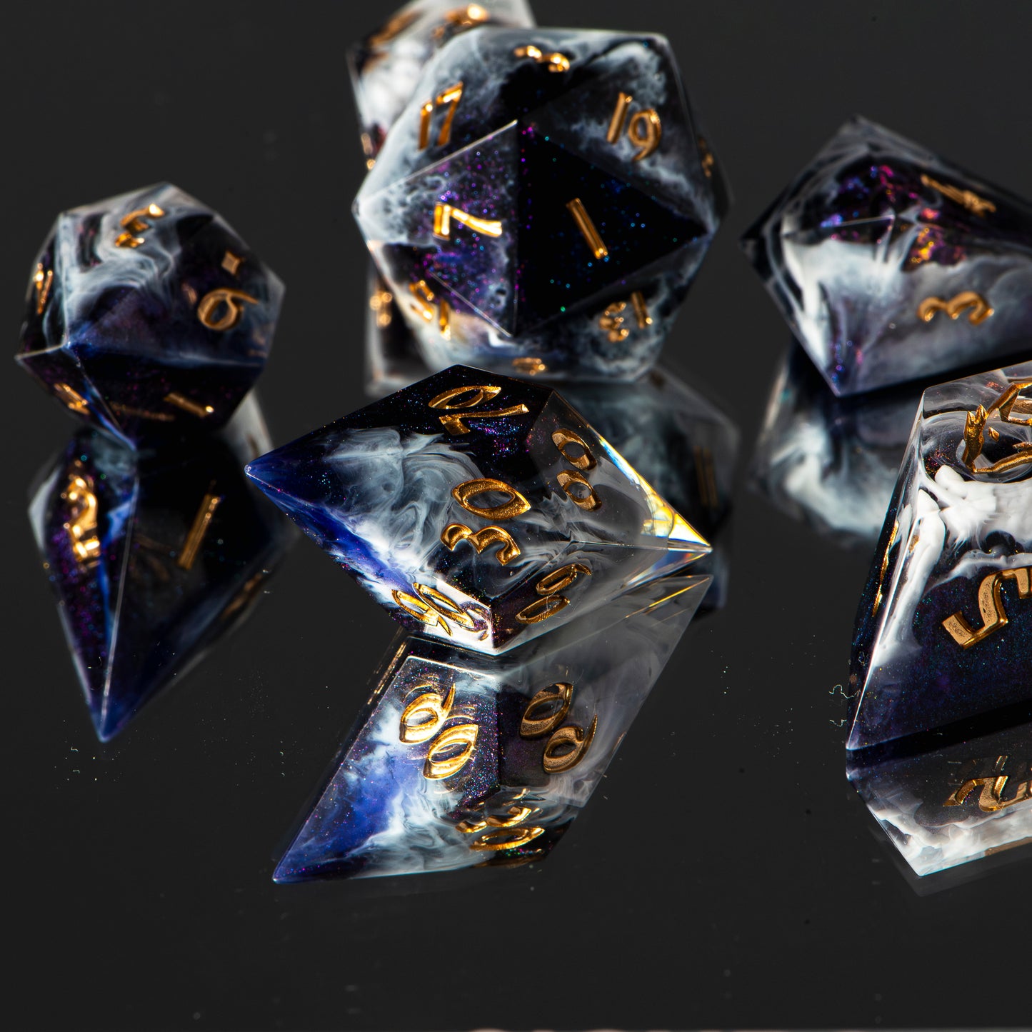 Nights Wrapped in Veil /Signature Concept: Artistic Design Service & Handmade DnD Dice