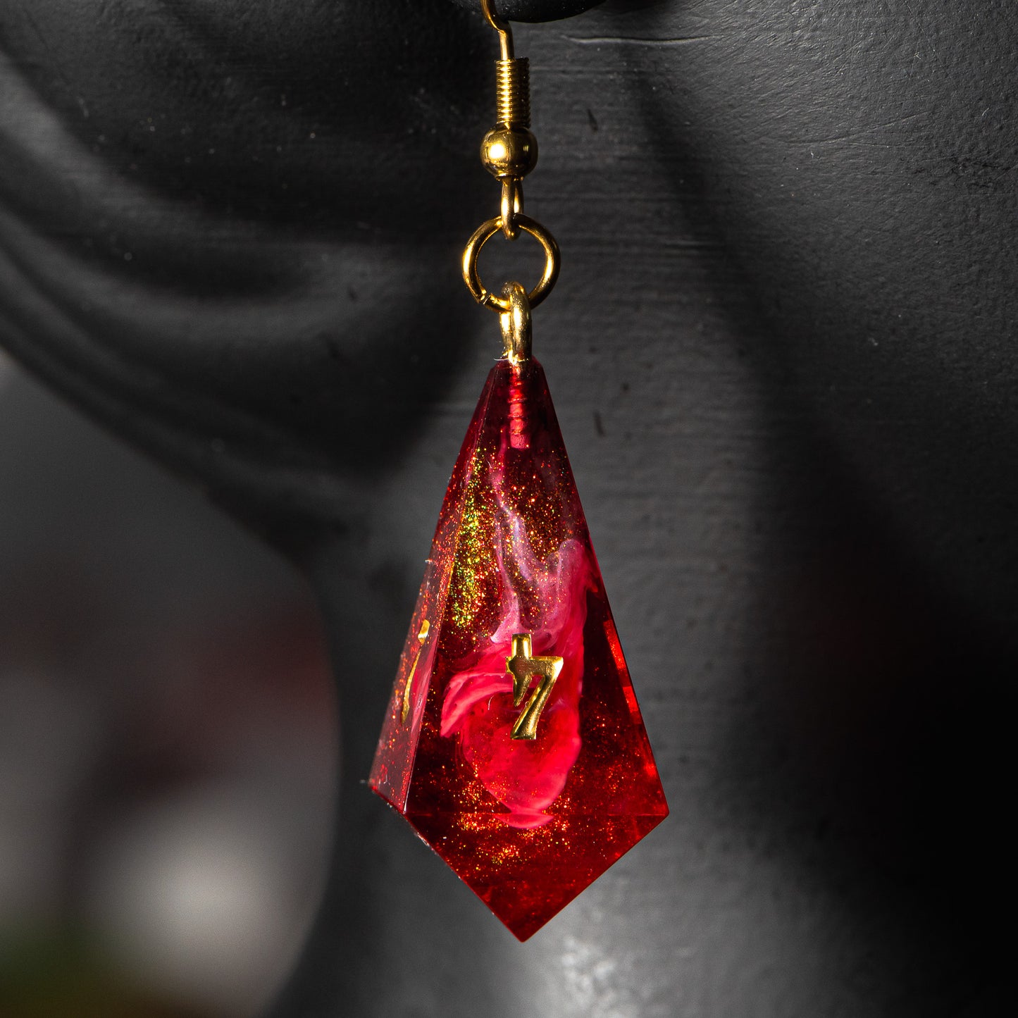 Frozen Inferno (Earrings) /Signature Concept: Artistic Design Service & Handmade Jewelry