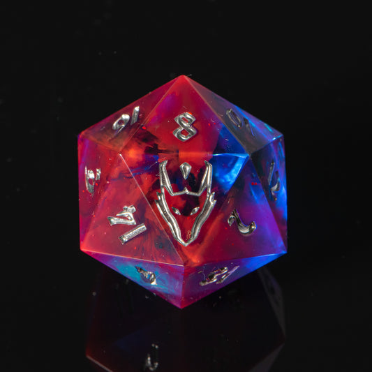 Netrunner (UV reactive d20) / Signature Concept: Artistic Design Service & Handmade dice