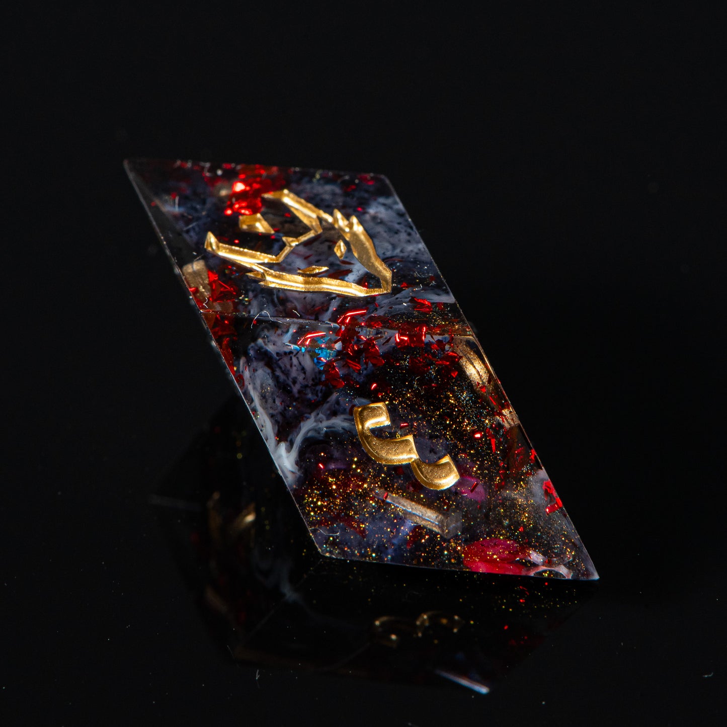 Expedition (d6 w/ real petals) / Signature Concept: Artistic Design Service & Handmade dice