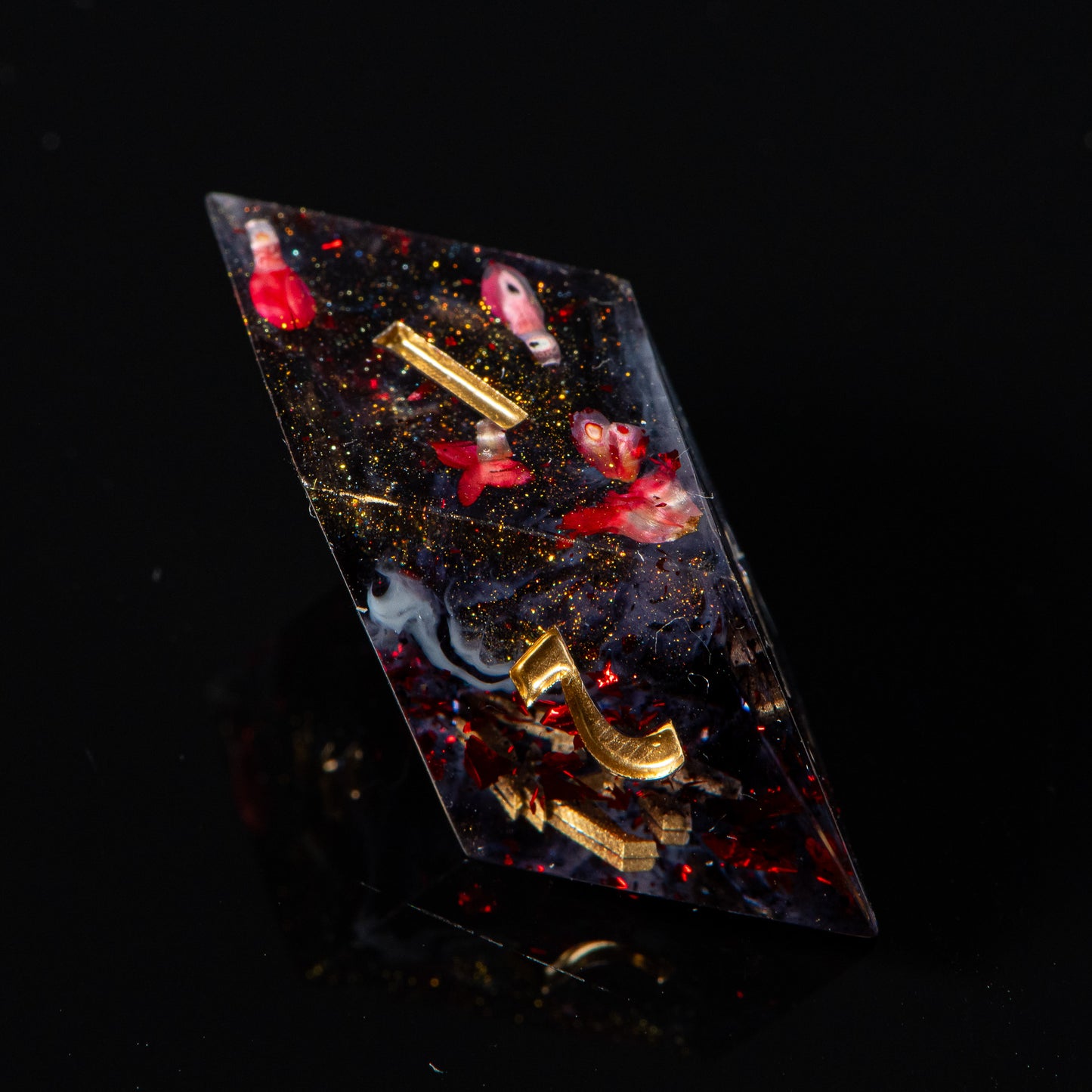 Expedition (d6 w/ real petals) / Signature Concept: Artistic Design Service & Handmade dice