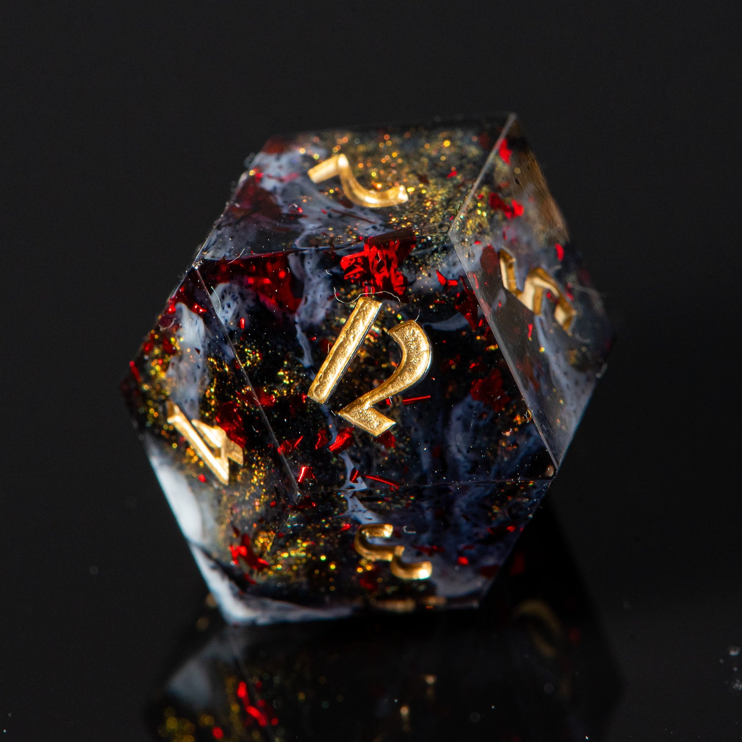 Expedition (d12 w/ real petals) / Signature Concept: Artistic Design Service & Handmade dice