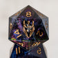 Gilded Shadowveil (33mm chonk) /Signature Concept: Artistic Design Service & Handmade DnD Dice