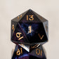 Gilded Shadowveil (33mm chonk) /Signature Concept: Artistic Design Service & Handmade DnD Dice