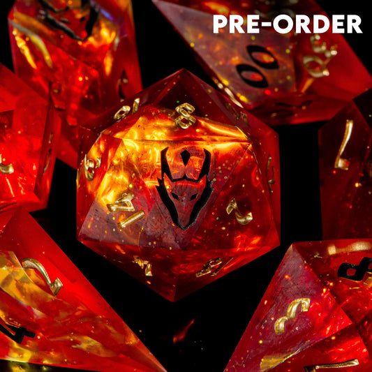 I Cast Fireball (matte pre-order)  /Signature Concept: Artistic Design Service & Handmade DnD Dice